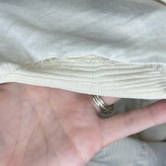 Yigal Azrouel Long Sleeve Cream Crinkle Textured Stretch Bodycon Dress Size 8 - Picture 5 of 6